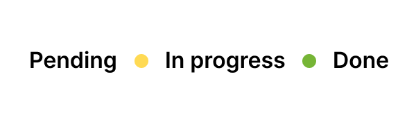 Showing that Travous what status can it be shown on the the app or web platform in the to-do list.